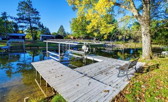 Lakefront Nekoosa Home Private Beach and Boat Dock!