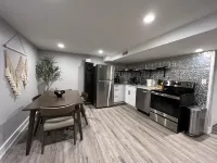 Luxury lower level , pet friendly, fully fenced yard