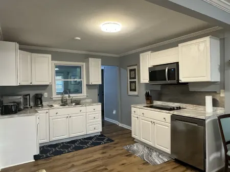 Blue House on the Creek