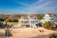 Corolla Oceanside in Whalehead - Heated Pool - 7BR/6.5BA - Short Walk to Beach!