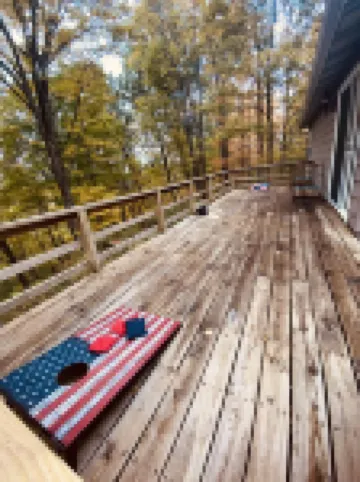 Take it easy at this unique and tranquil getaway in the zaleski state forest.