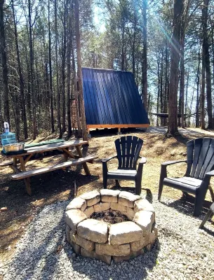 "Lady A"-frame Glamping Cabin @Nolichucky River near Smoky Mtns.