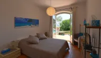 Superb villa sun swimming pool, quiet garden and sea view on the heights of Nice