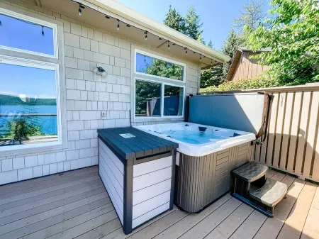 Spacious home with stunning Hood Canal Views, hot tub, game room, dog-friendly