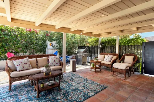 Steps to El Paseo ~ Chic Art Deco Retreat with Pool