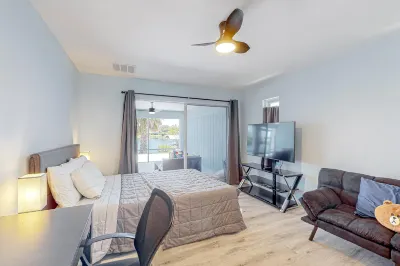 Fully renovated waterfront house with patio, water views, streaming, W/D, AC