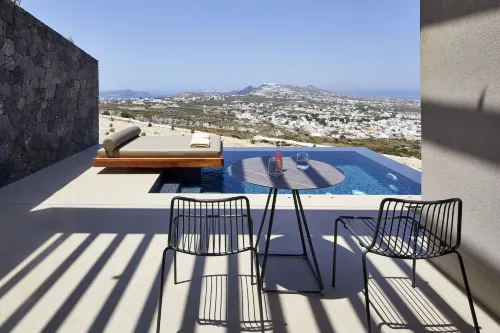 North Santorini - A Luxury Spa Hotel - Dağ Manzaralı