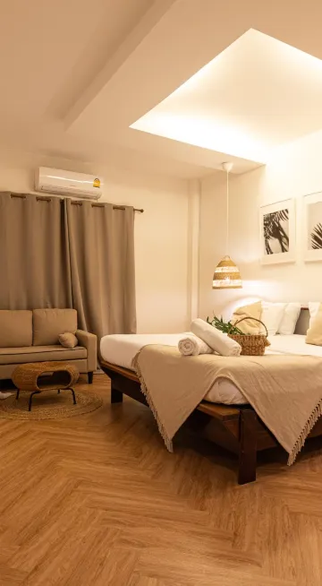 ห้องดีลักซ์พร้อมอ่างอาบน้ำ(เตียงคิงไซส์)