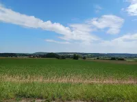 Quietly situated vacation home with a fantastic view. Bathing lake 5 min away.
