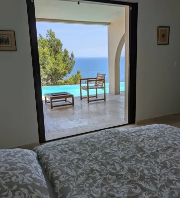 Villa Odyssée, panoramic view over the bays of St Tropez