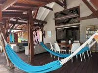 Wooden villa with private pool in a tropical garden 3 minutes from the beach