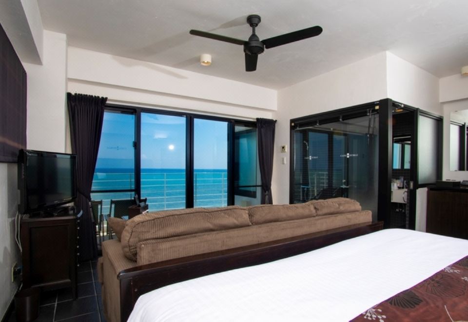 [카사 두마이 오션빌라 나키진의 멋진 오션뷰 테라스 사진]