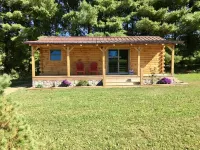 Couples getaway TINY Log Cabin by the pine trees