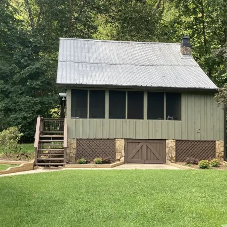 Riverside Retreat located on the Nottely River in the North Georgia Mountains.