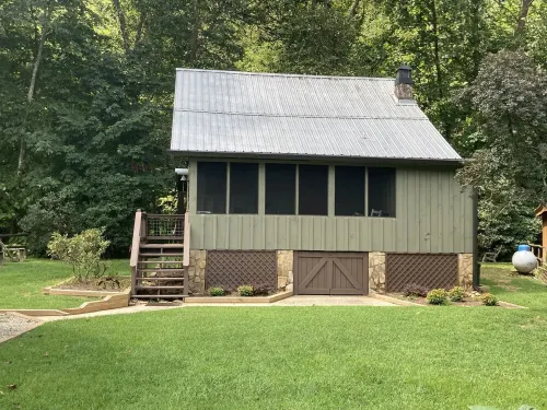 Riverside Retreat located on the Nottely River in the North Georgia Mountains.