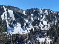 Wrightwood chalet with a/c, fireplace, elevated deck and beautiful views.