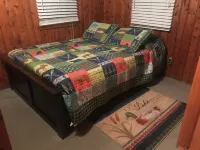 Indian Lakes Cabin with private beach and dock lake side