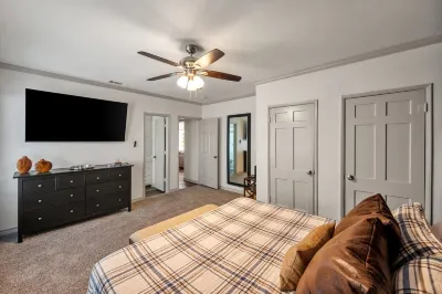 Private Fenced Backyard with BBQ and Patio - Stunning Modern Escape Hotels near Half Price Books