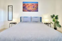 Modern retreat with games room in central location!