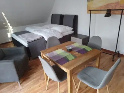 1 room apartment directly on the Schwielowsee with bathing access and garden Hotels in 