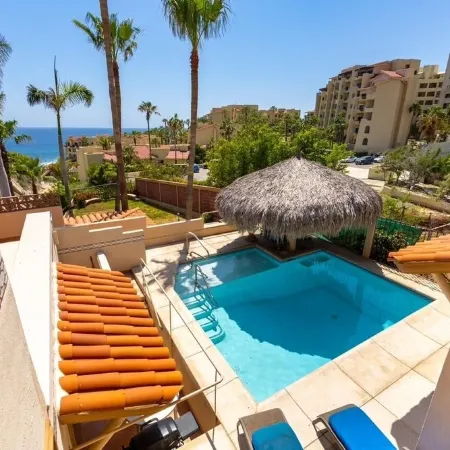 Private home OCEAN VIEW VILLA<br>pool, spa, 3 terraces.1 Minute walk to beach.
