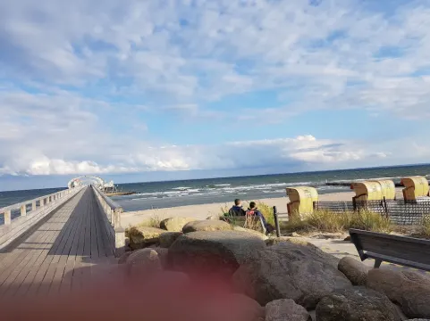 Holiday between forest and waves