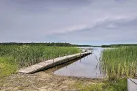 Rustic Cozy Cabin on Island Lake w/ Fire Pit, Dock