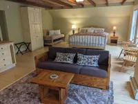 Large studio with private bath and kitchenette