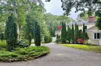 Private Entrance Suite Upstairs: Bedroom, TV Room, Office, Bathroom, Large Deck.