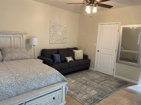 Feel like in home in this beautiful guest casita with mountains views.