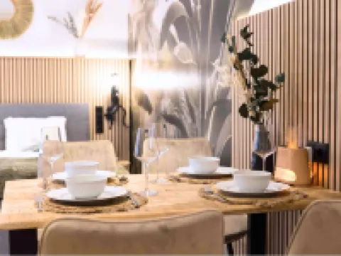 BaliApartment, kitchen, parking lot, 24h digital check-in, Wlan 150MBit Hotels in Hof