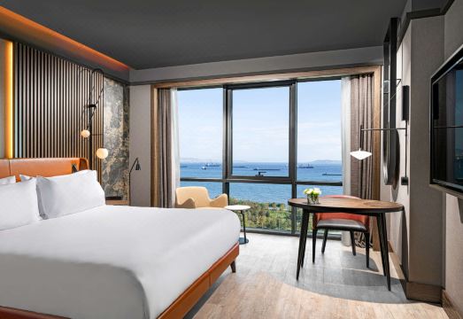 Mövenpick Hotel Istanbul Marmara Sea의 수영장과 휴식 공간