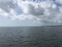 The purple door at the bay.