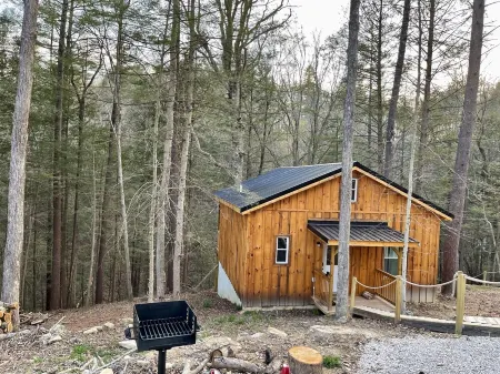 Hillside Hideaway! NEW hot tub! Family sized loft cabin, RRG, Pets welcome.