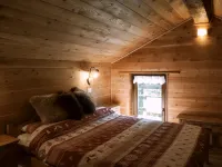 An ancient fairy-tale rascard, a chalet surrounded by nature