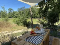 Stylish house with fabulous view of the medieval hilltop village Cordes sur Ciel