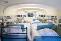 Road Trip at 'Bout Dam Time - Sleep in a 1950's Bus!! Funky Lakeside Cabin.