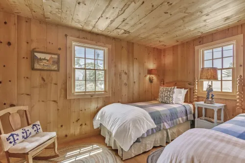 Sunset House: Rustic Maine Cottage Perched High Above Fishing Village with Harbor Views