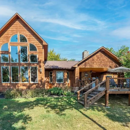 Kim's Cove Motorcycle-Friendly Cabin Features Game Room by RedAwning