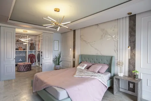 Boutique retreat with lake view.