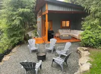 Cabins on Cortes Island, pet friendly, private near lake on large property.