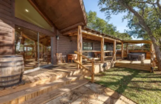 Guadalupe Bluff Log Cabin 4 Bedroom Home by Redawning