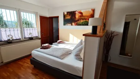 Ferienhaus am Rehberg first floor apartment with private terrace