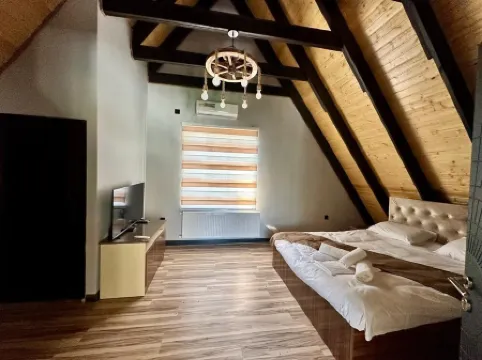 3-bedroom villa in lovely Qəbələ with mountain view,  WiFi, AC, hot  pool.