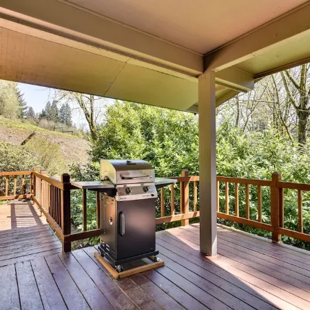 Riverfront Woodland Cabin: Wooded & Forested Views