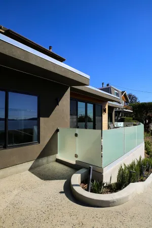 A spectacular home with a three bridge view out the Golden Gate.