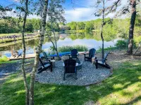 Pocono's LAKEFRONT home - Completely Renovated w/Game Garage and New Hot Tub