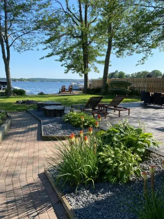 Life is better on Portage Lake.  SUMMER FIREWORKS- viewable from House