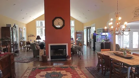 King Bed in Farmhouse on rural sheep and goat farm