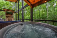WILL HIKE FOR TACOS luxury spacious cabin, cozy, quiet, amazing deck. sleeps 8